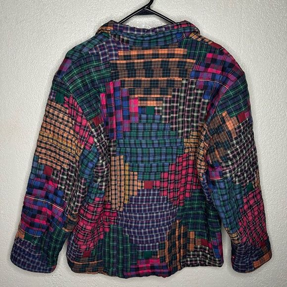 Vtg Patch Magic Plaid Quilted Jacket Women’s Size S - Picture 3 of 7